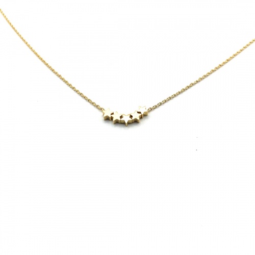 Five Star Golden Necklace by Sixton London
